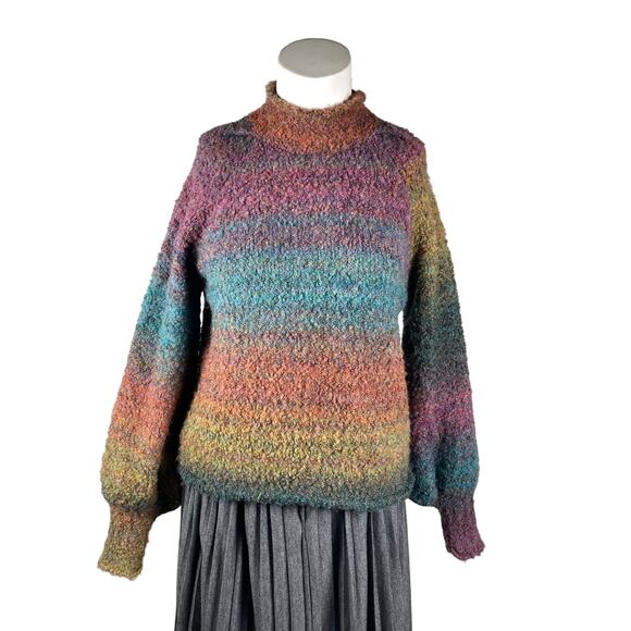 Central Park West Sweater XS Syndney Puff Sleeve in Twilight Multicolor - Picture 6 of 6
